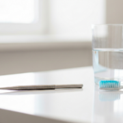 Gratte-langue et brosse à dents pour traiter une langue blanche