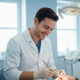 Parodontologue à Genève réalisant un examen des gencives à la clinique Névé